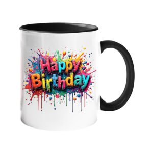 Happy Birthday Colour Handle Mug – main product photo