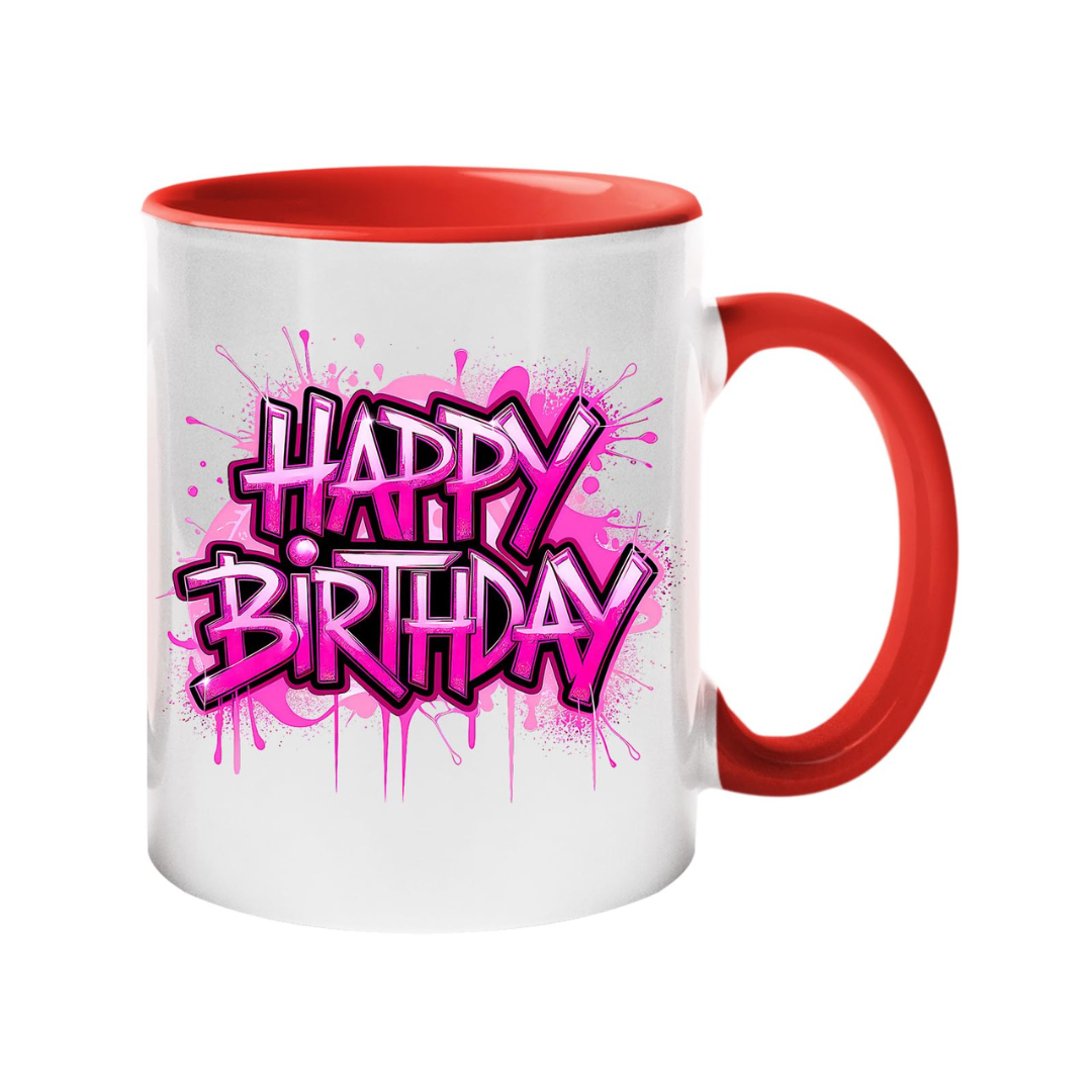 untitled design 69.png Happy Birthday Colour Handle Mug – main product photo
