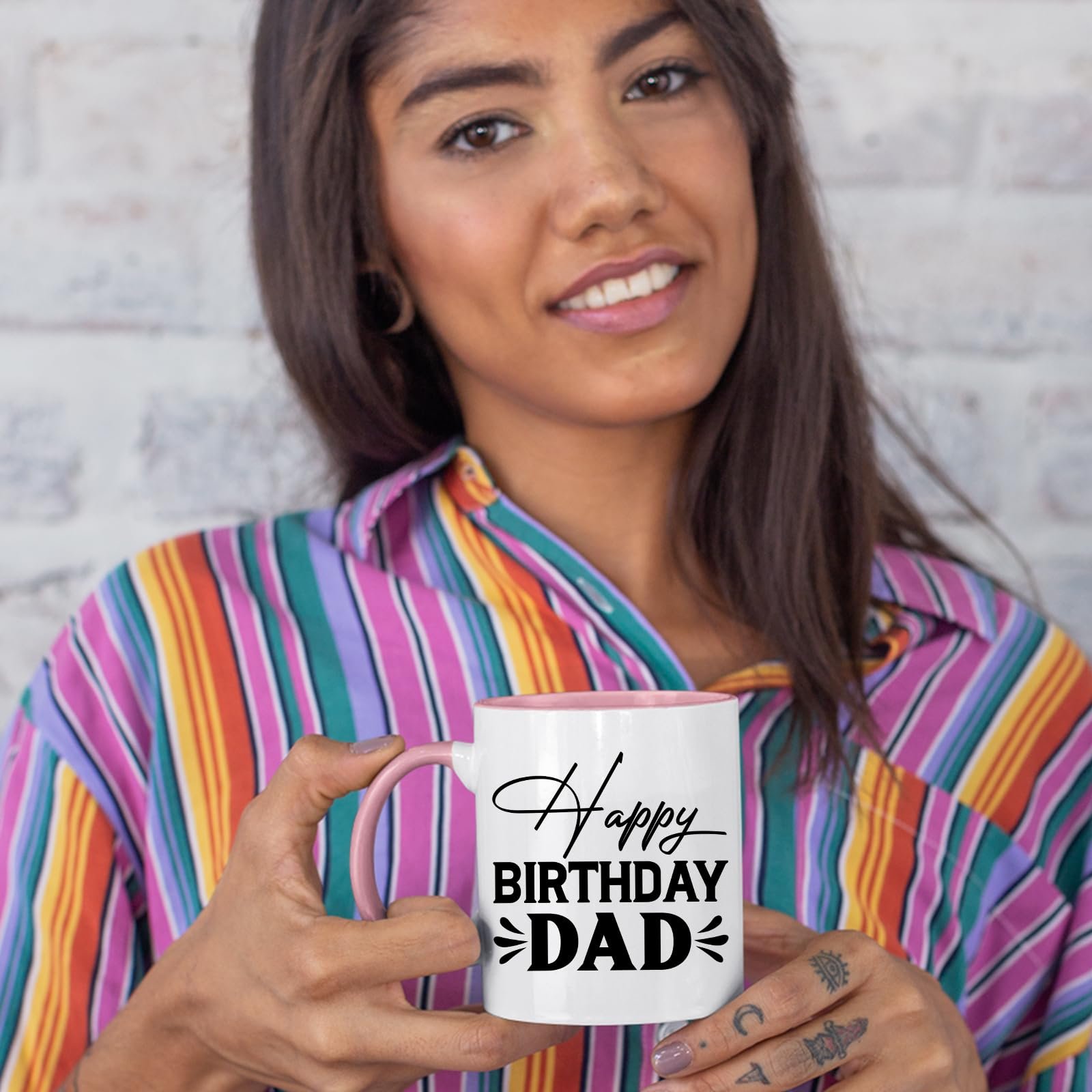 ba13142a.jpg Happy Birthday Dad Colour Handle Mug – product photo 6