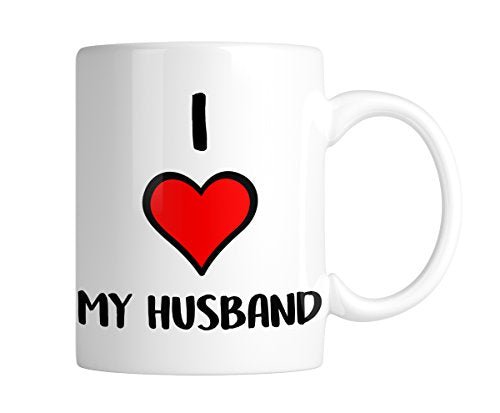 e67ea677.jpg White mug with “I ❤ My Husband” with a big red heart, handle on the right