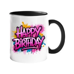Happy Birthday Colour Handle Mug – main product photo