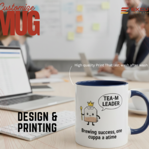 Tea-M Leader Mug on an office desk