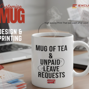 Mug of Tea & Unpaid Leave Requests on an office desk
